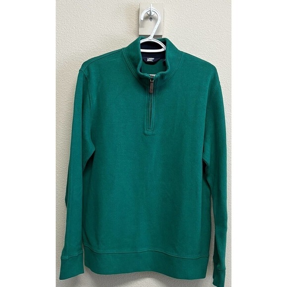 Lands End 1/4 Zip Pullover Sweater Men’s Size M 38-40 Emeral Green - Picture 3 of 11